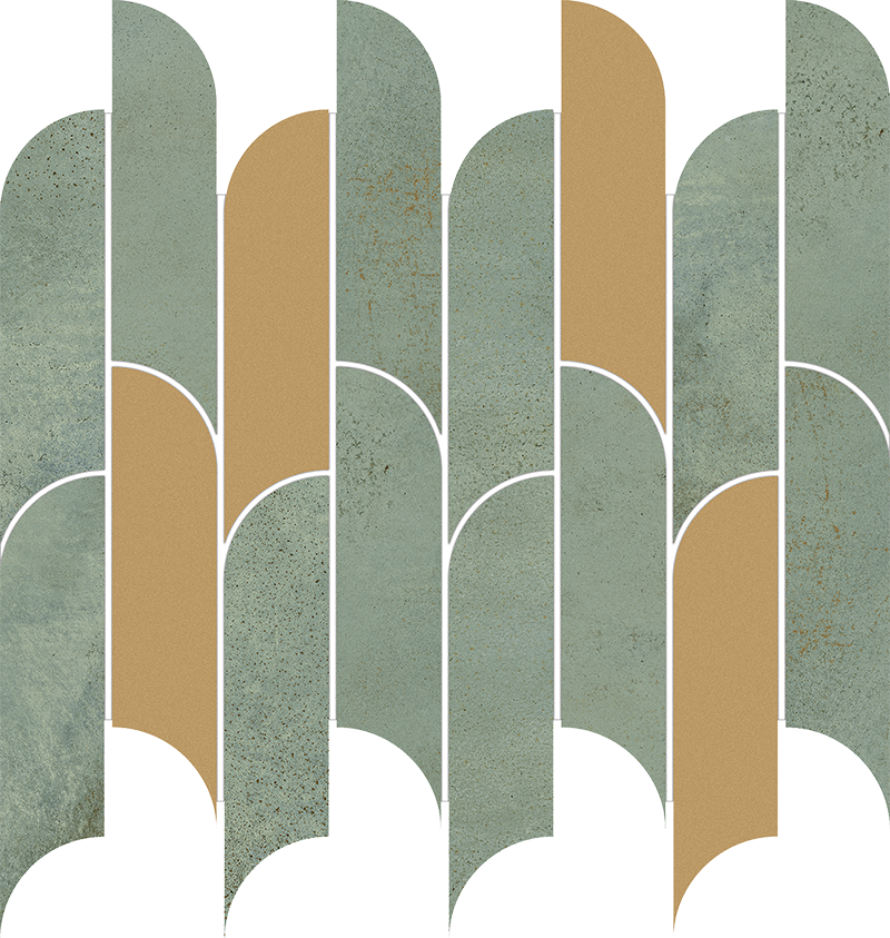 Tissue green 29,8x27,2 настенная мозаика
